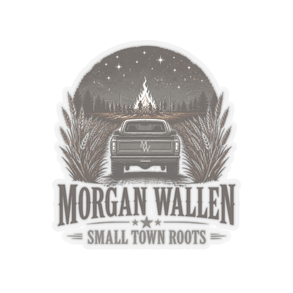 Morgan Wallen "Morgan Wallen - Small Town Roots" Sticker