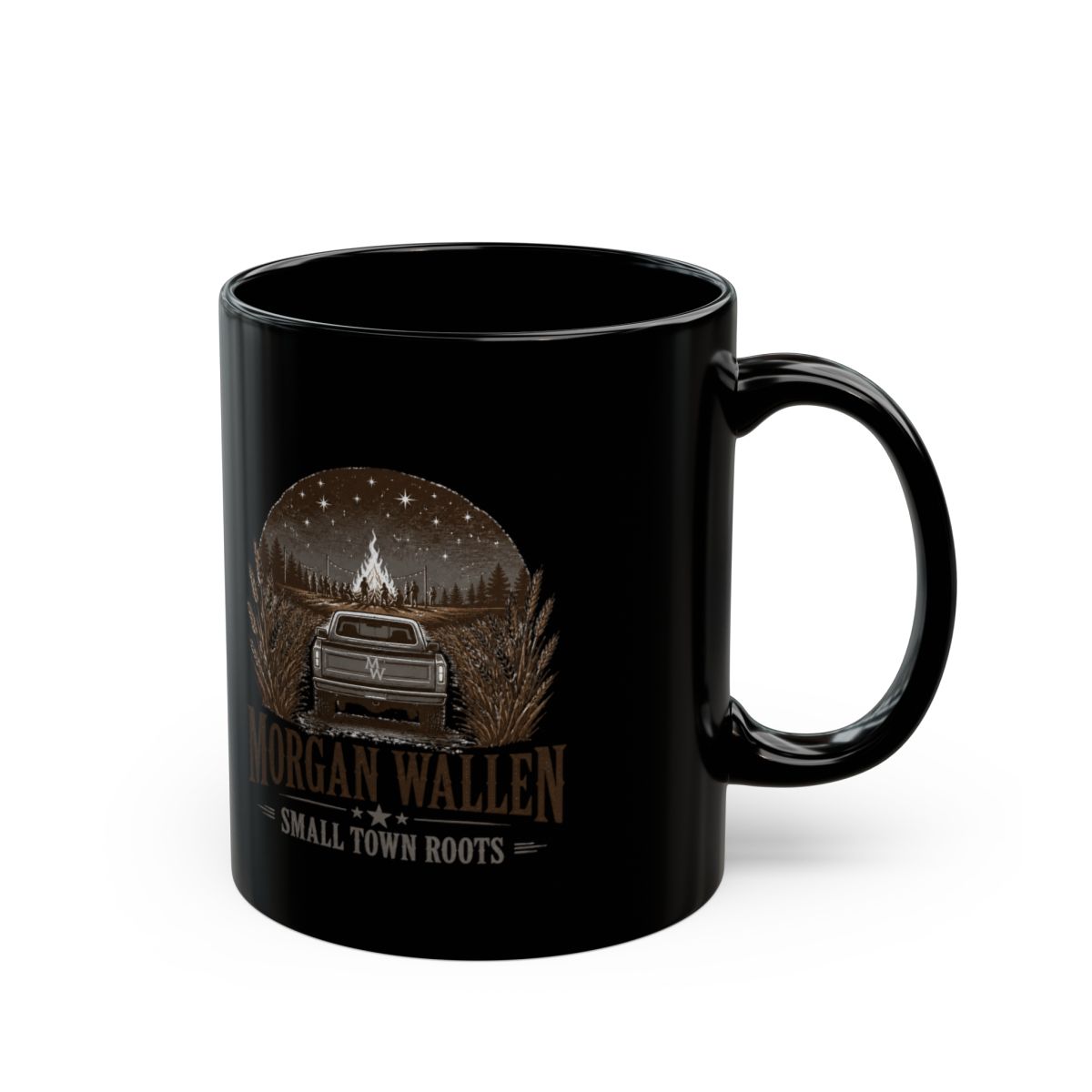 Morgan Wallen "Morgan Wallen - Small Town Roots" Black Mug - Official mugs merchandise