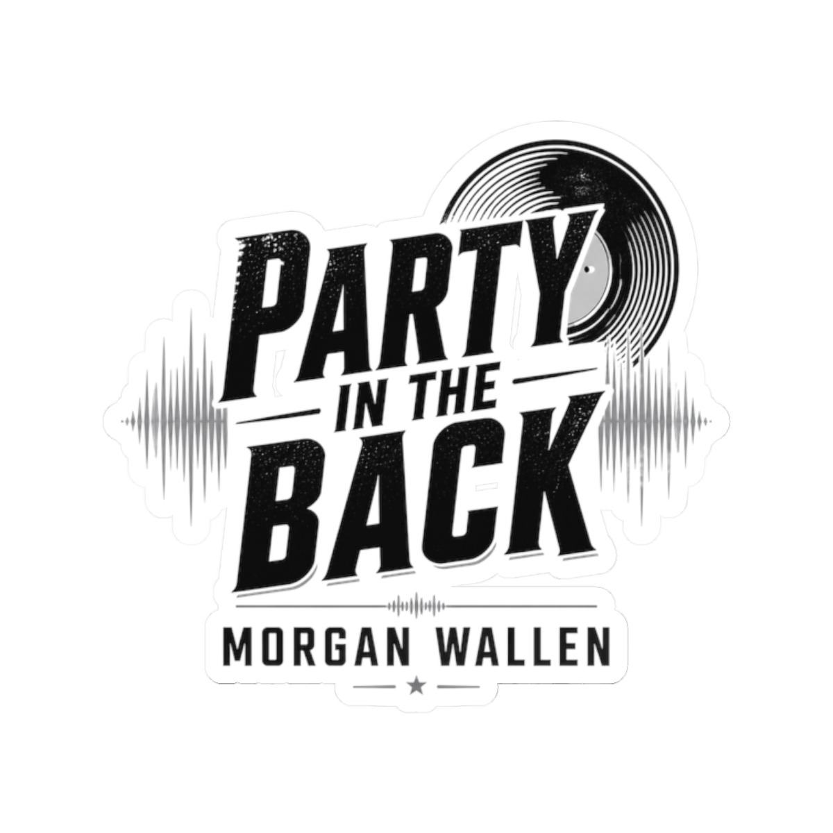 Morgan Wallen "Party in the Back" Sticker - Official stickers merchandise